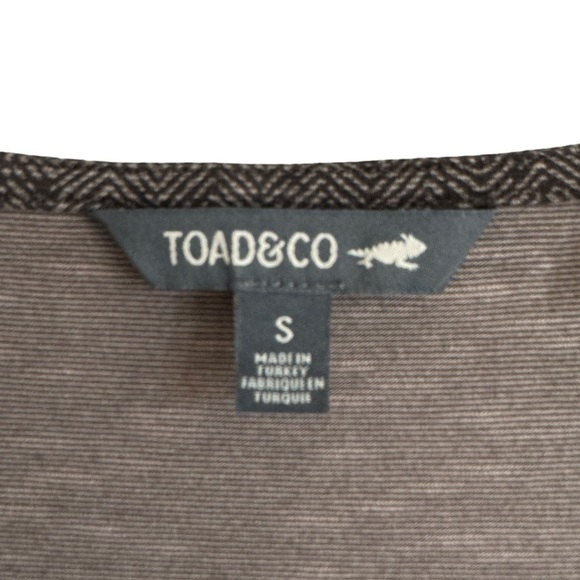 Toad & Co Cue Wrap Cafe Dress, Buffalo Herringbone Print, Size S - Picture 4 of 8